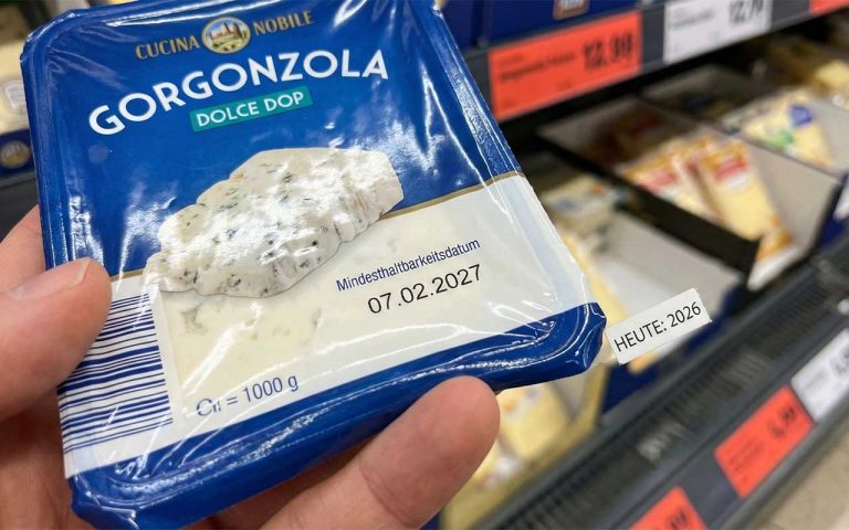 Ein Jahr zu viel versprochen: Aldi Nord ruft Gorgonzola wegen gefährlichem Datumsfehler zurück (MHD 2027)