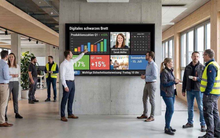 Digitales schwarzes Brett als Herzstück moderner Unternehmenskommunikation Digitales schwarzes Brett als Herzstück moderner Unternehmenskommunikation