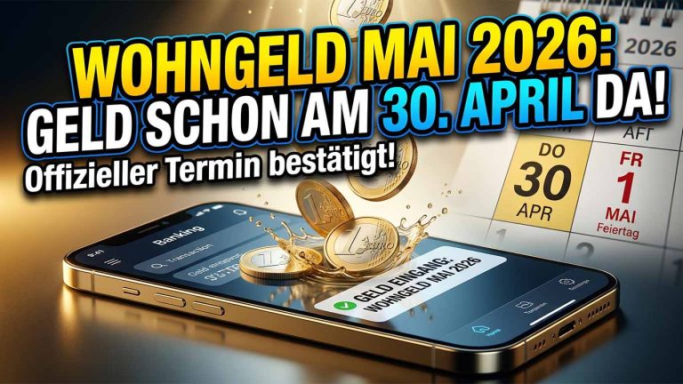Wohngeld Auszahlung für Mai 2026: Wann ist das Geld auf dem Konto?