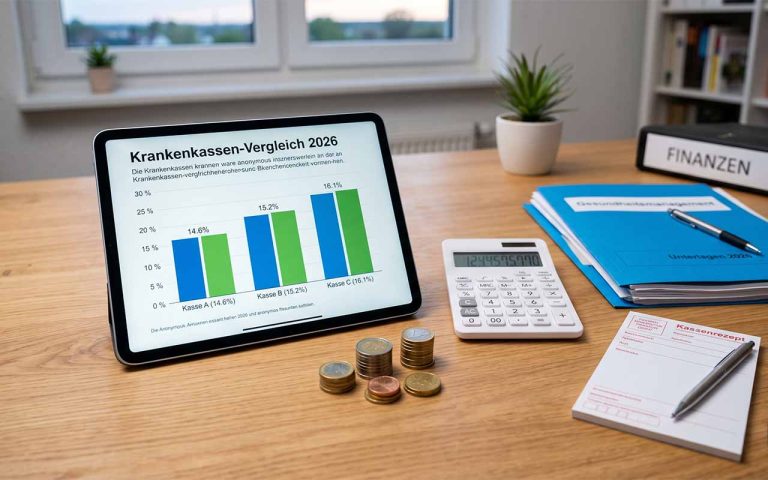 Wie hoch ist der Krankenkassenbeitrag 2026 wirklich — und welche Kasse lohnt sich?