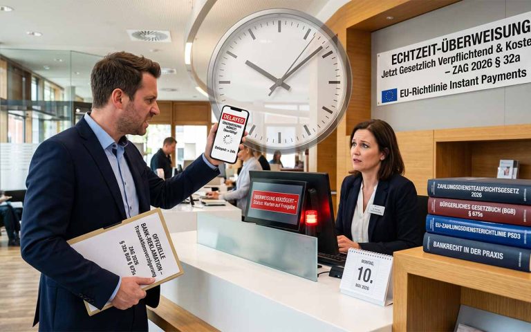 Wie lange darf eine Bank eine Überweisung zurückhalten?