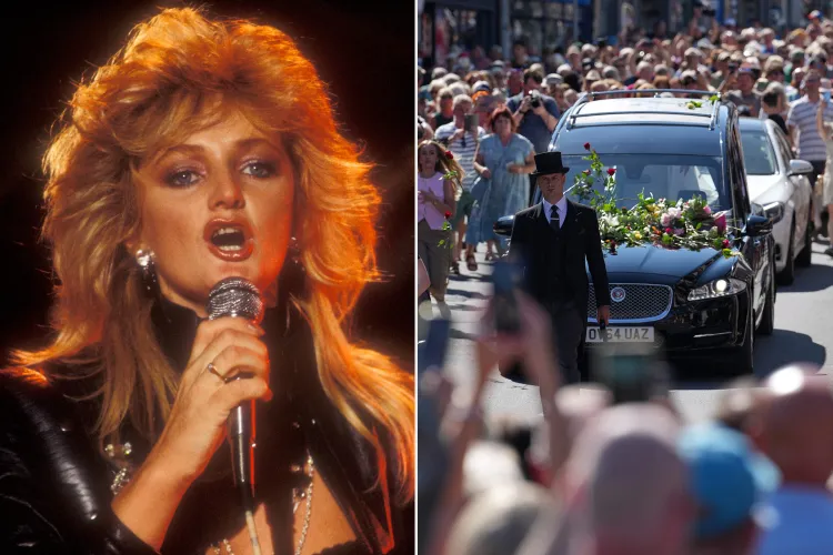 Hunderte Fans nehmen in Wales Abschied von Bonnie Tyler vor ihrer Beerdigung Hunderte Fans nahmen in Wales Abschied von Bonnie Tyler. Die Trauerfeier für die Sängerin findet am 17. August in Swansea statt.