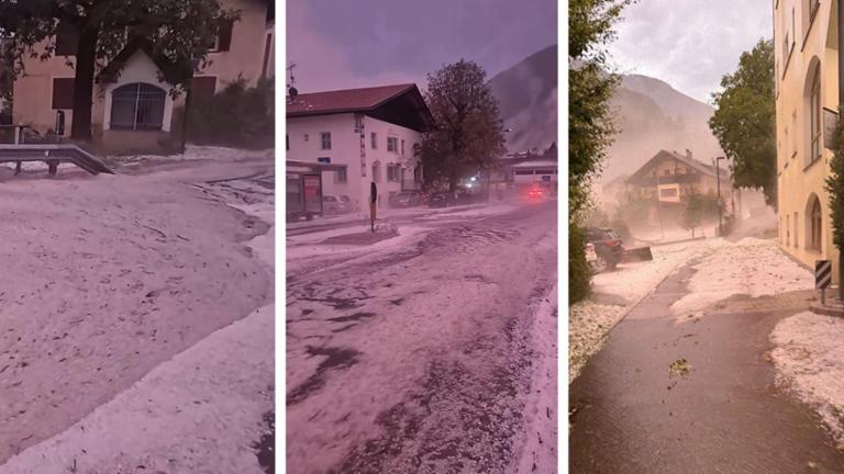 Superzelle trifft Südtirol: Hagel überflutet Straßen Superzelle über Südtirol: Bis zu fünf Zentimeter großer Hagel und Starkregen überfluteten Straßen, Wohnhäuser, Keller und Garagen.