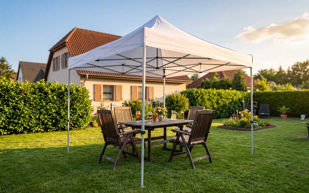 Faltzelt im Garten: Größe, Wetterschutz und was beim Aufstellen gilt Faltzelt im Garten: Größe, Wetterschutz und was beim Aufstellen gilt